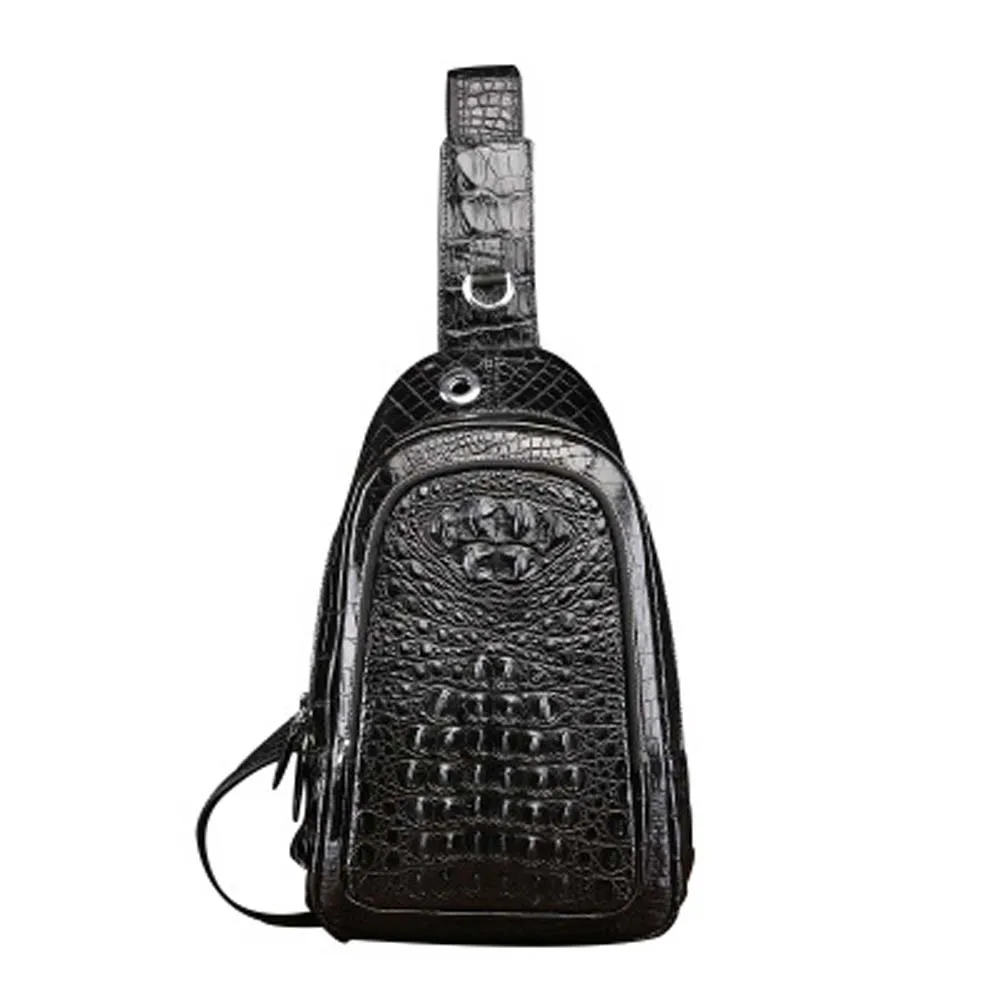 

xingmengda crocodile Men chest bags male Inclined shoulder bag new multi-function One shoulder men crocodile chest bag