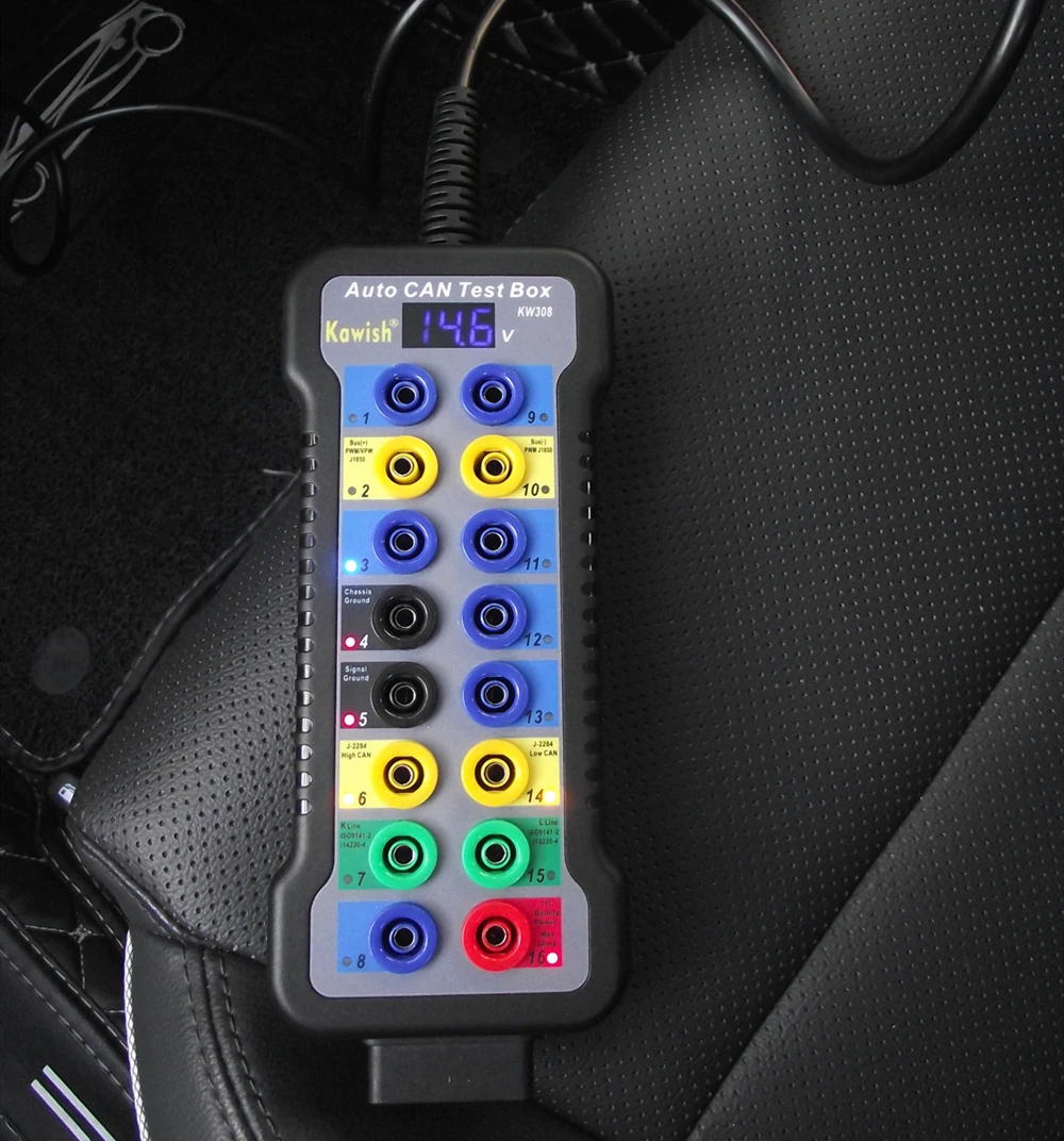 Tiardey OBDII OBD 16-Pin CAN Breakout Box OBDII Protocol Detector OBDII Breakout Box Foutdiagnose Scan Tool voor Alle OBDII Voertuigen