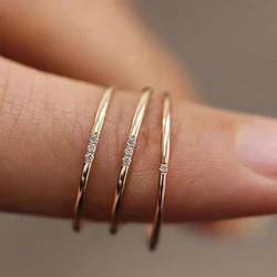 La Monada 49-55 Shine Thin Finger Women Ring 925 Sterling Silver Minimalist Rings For Women 925 Silver Fine Jewerly Rings Woman