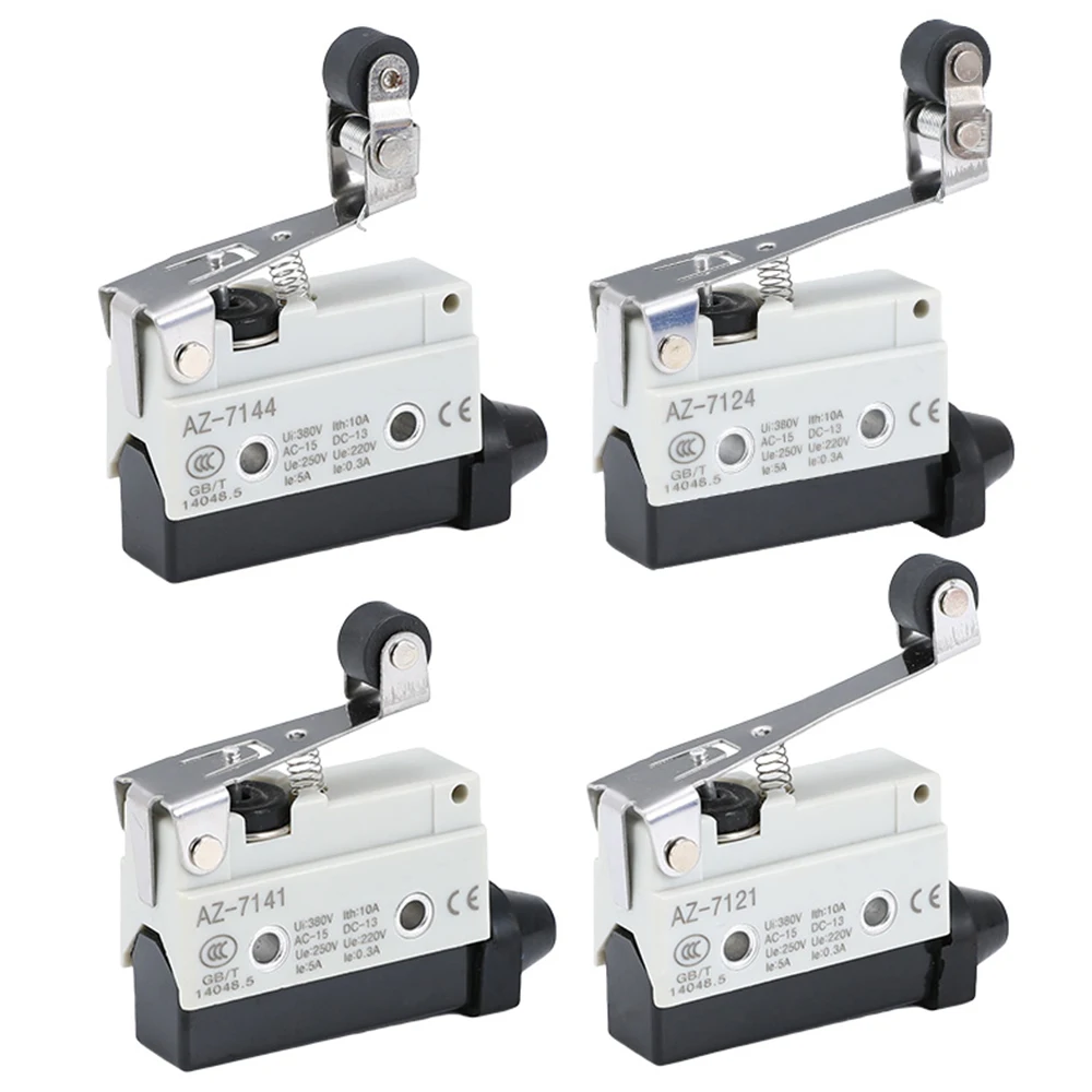 XUNHE SPDT Micro Switches 1NO 1NC 220/380VAC Momentary Microswitch Limit Switch Long Hinge Roller Lever AZ-7120 AZ-7124 AZ-7140
