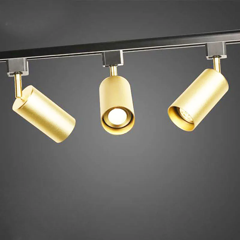 Gold White Black Full Set Track Lamp GU10 Base Rail Spot Lights Ceiling Tracking Fixture110V 220V Home Kitchen Clothing Store