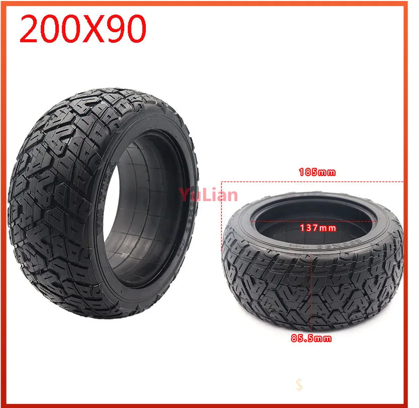 

200x90 Solid Tire Without Inner Tube Tyres 8 Inch Solid Tire Wear-resistant Anti-skid Tires for Electric Scooter