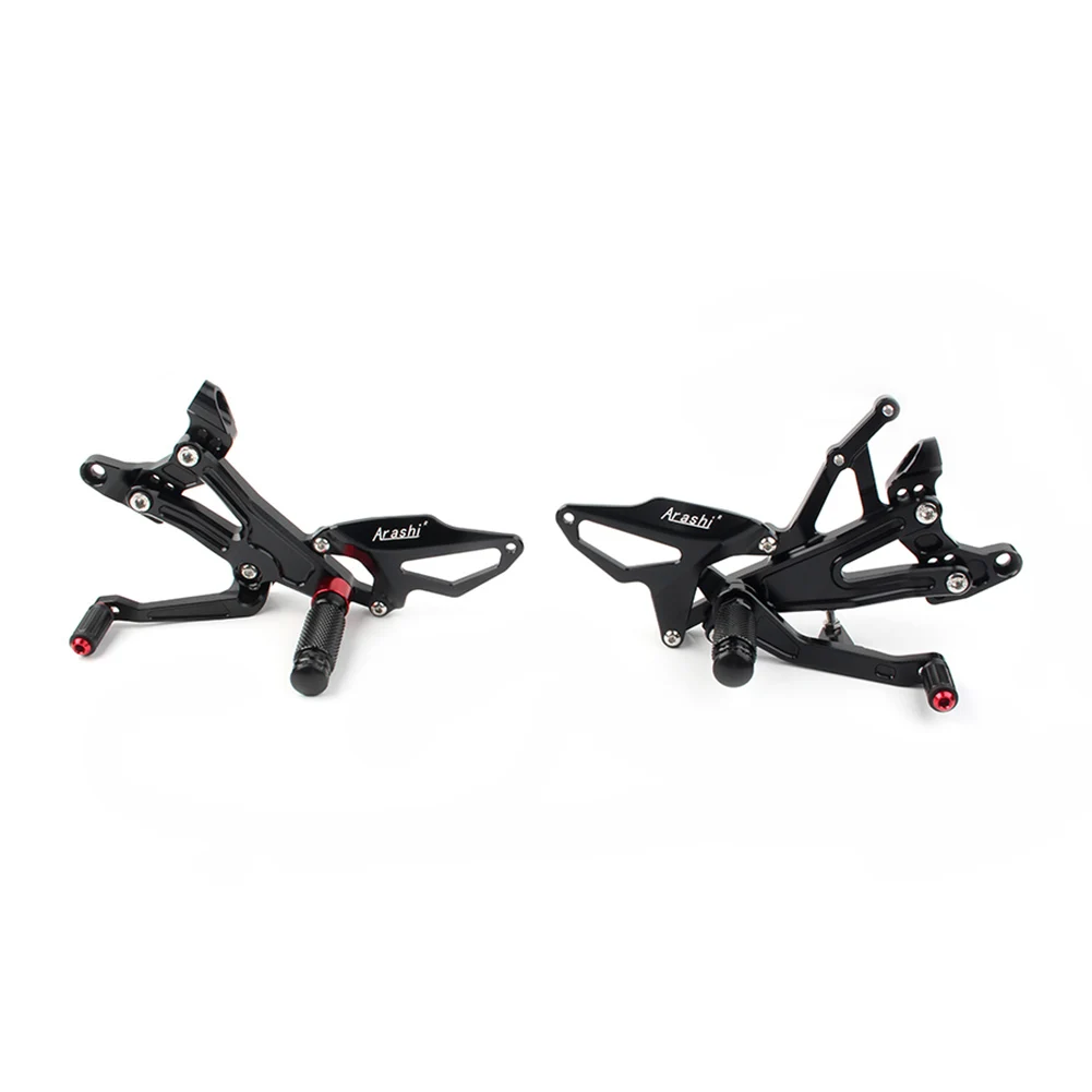 1 Pair Motorcycle Rearsets Adjustable Foot Peg Rear Set For Ducati Panigale V4 2018 2020 2020 Black Alumium Footrest Pedal Pads