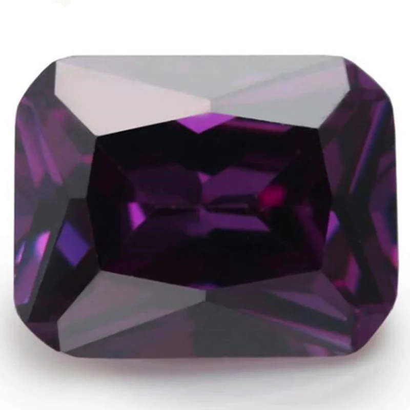 Unheated 9.80 Cts Natural Mined 10mmx12mm Sri-Lanka Purple Sapphire Rectangle Cut VVS Gem