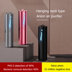 USB Mini Tragbare Luftreiniger Hängen Halskette Negative Ionisator Anion Persönliche Luft Reiniger Staub Rauch Entfernung für Hause Im Freien