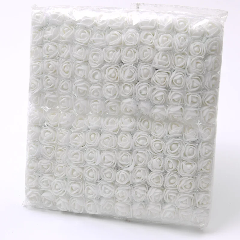 144 stücke Mini Spitze Pe Rose Schaum Blume Köpfe Bouquet Für Hochzeit Hause Dekoration Scrapbooking DIY Kranz Künstliche Blumen – Detail 6