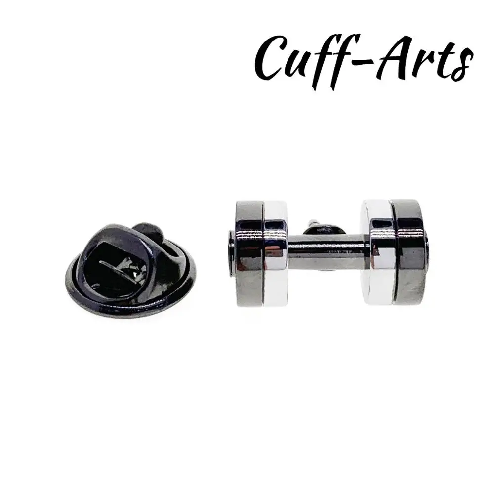 دبابيس طية صدر السترة للرجال ، دبابيس على شكل دمبل ، أسود ، كلاسيكي ، جديد ، P10357 ، 2019 #1