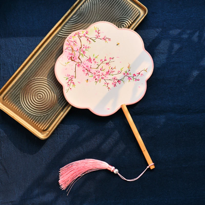 Circular Circular Fan for Women, Classical Round Hand Fan, Ancient Hanfu Chinese Clothing, Cheongsam, Female Dance Accessory