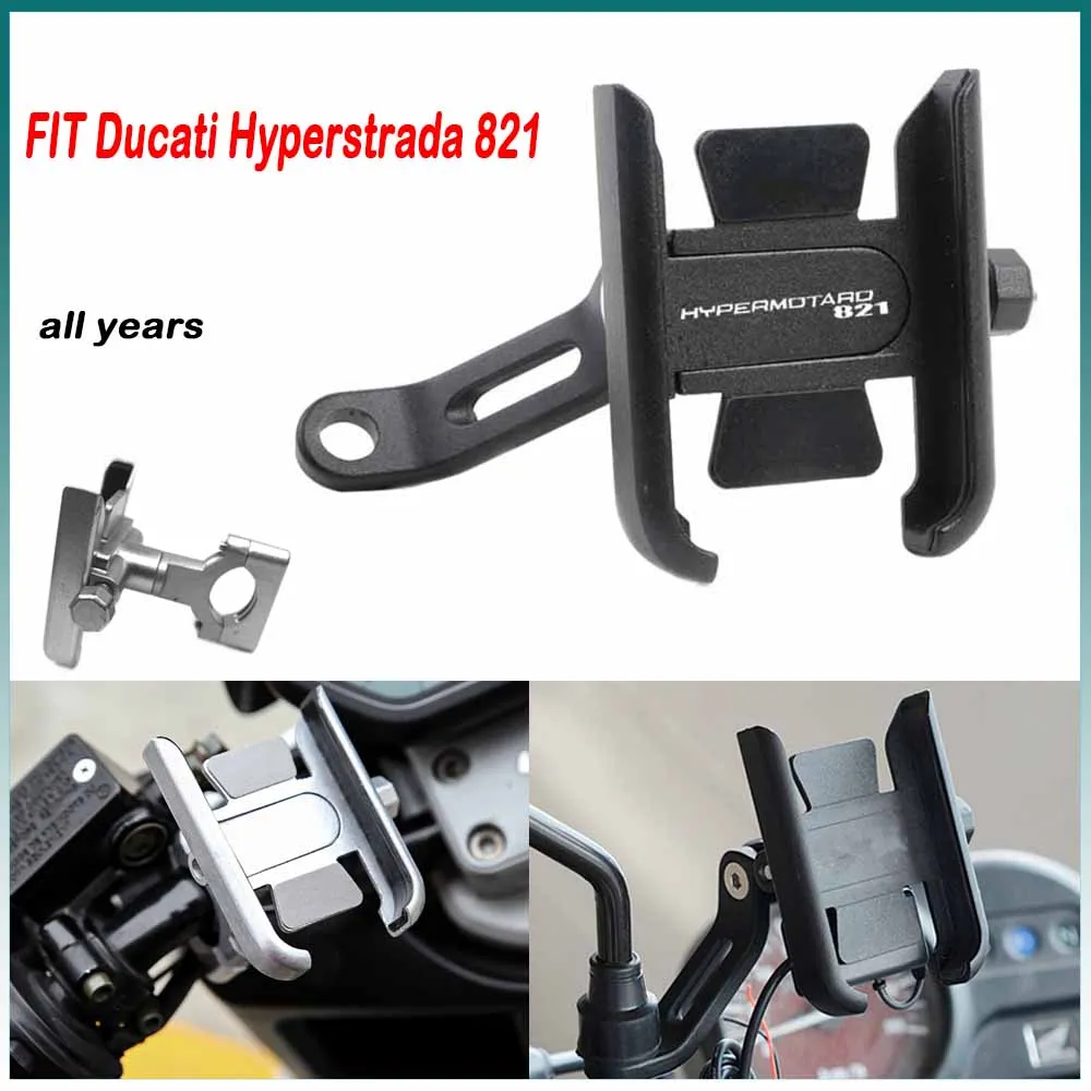 

For Ducati Hyperstrada 821 Handlebar Mobile Phone Holder GPS stand bracket Motorcycle accessories