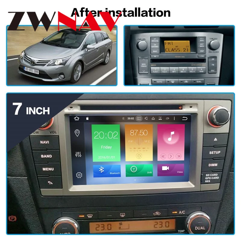 Android 10 PX5/6 4+64G DSP IPS Screen For Toyota Avensis T27 2009 2010 2011 2012 2013 2014 2015 Radio Stereo GPS Navi DVD Player