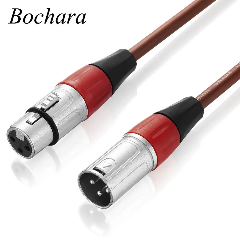 Bochara High Elastic XLR Cable Male to Female Extension Cable Shielded For Mic Amplifier Mixer 1m 1.8m 3m 5m 10m 15m 20m