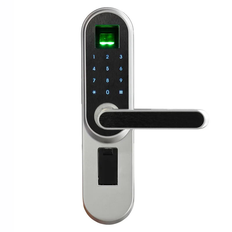 LACHCO Biometric Electronic Door Lock Smart , Code, Key Touch Screen Digital Password Fingerprint Lock for Home Office A18013FB