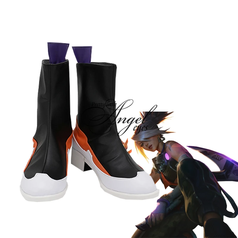 

Popular Game LOL True Damage Akali Cosplay Boots Halloween Party Shoes Custom Made