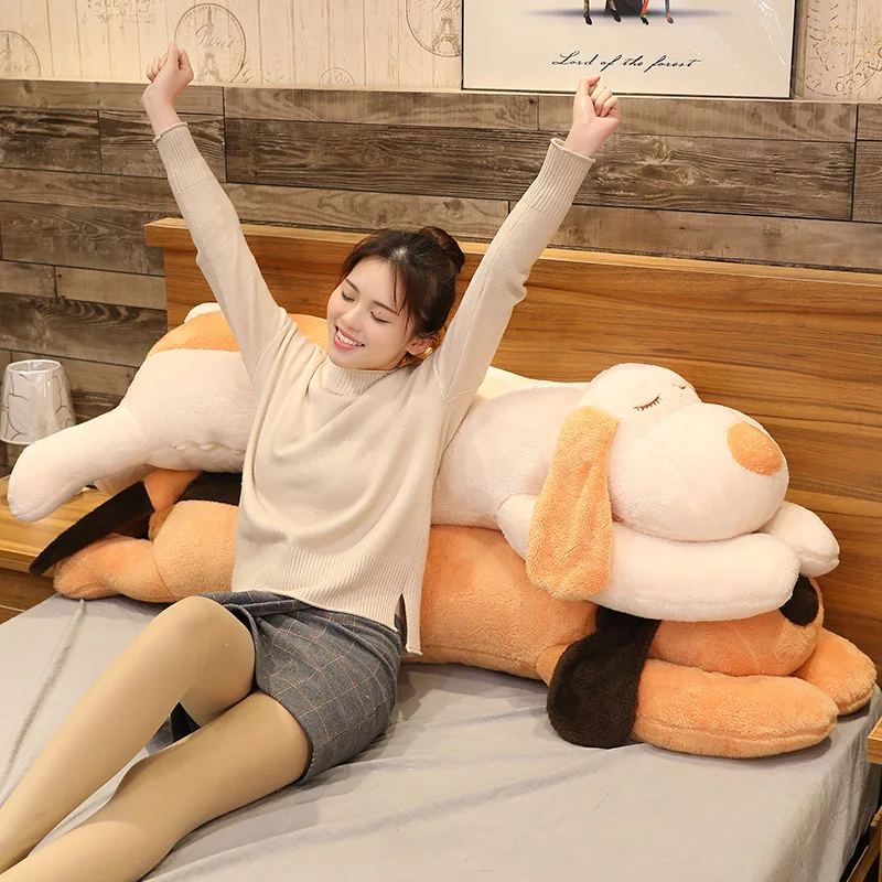 JOYLOVE carino morbido lungo cane cuscino giocattoli di peluche ripiene pausa ufficio pisolino cuscino letto sonno cuscino decorazioni per la casa regalo bambola per bambini ragazza