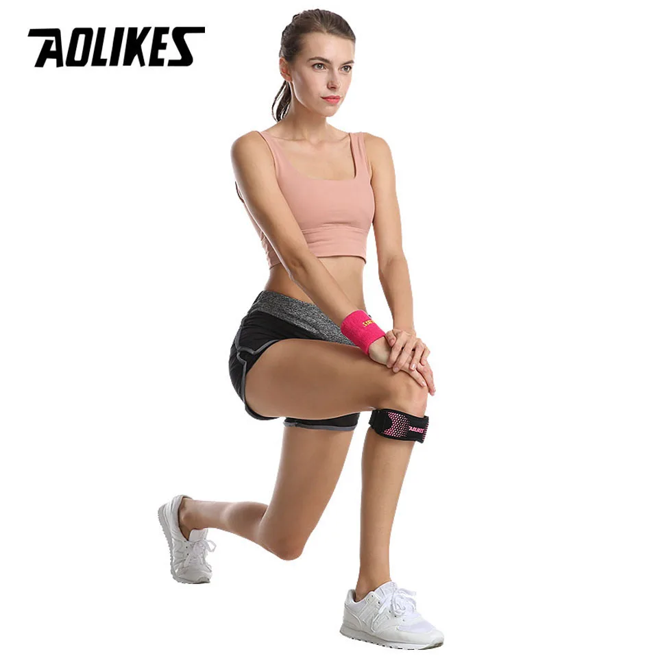 AOLIKES 1PCS Adjustable Patella Brace Strap Kneepads Knee Support Pad Protective Sports Gear Basketball Volleyball Protector