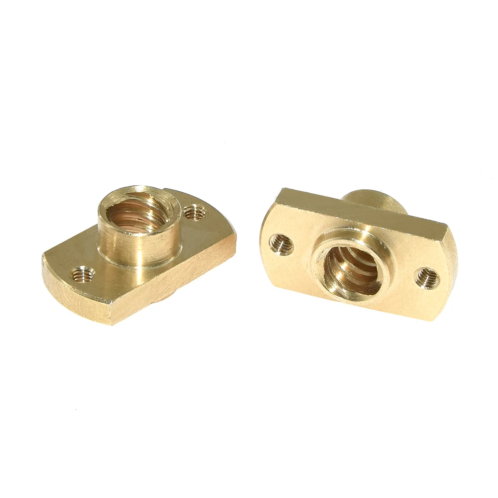 1PC Creativity 3D Printer Parts Brass Flange Nut For CNC POM 3D Printer Reprap T8 Lead Screw 8mm Lead 8mm or 2mm for Ender3 CR10