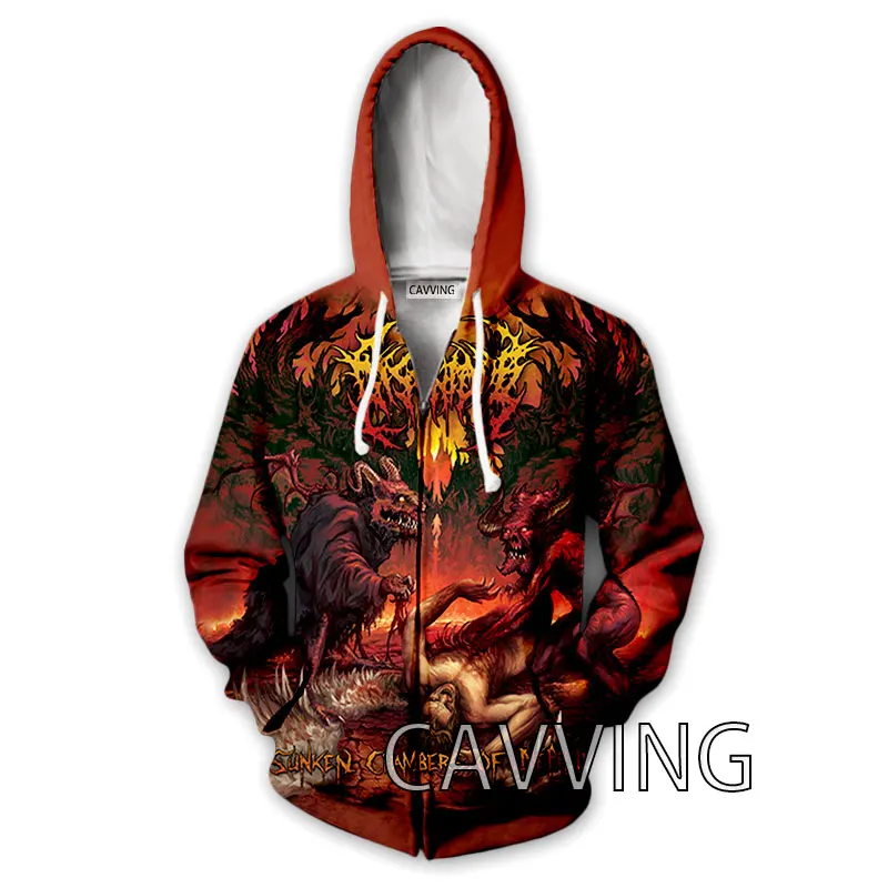 New Fashion  3D Print  Disentomb  Band  Zipper Hoodies Zip Up Hooded Sweatshirts Harajuku Hoodie Hip Hop Sweatshirts