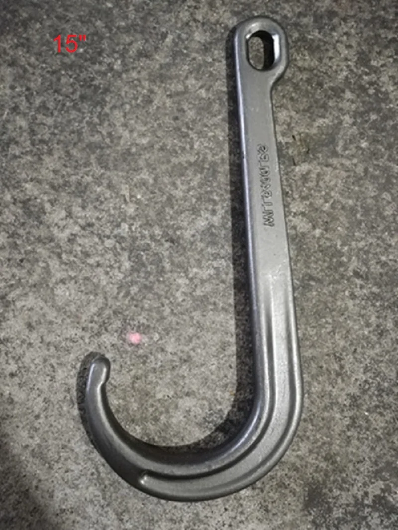 8"-15"  5400lbs J-hook  point ring eye hook wide mouth long hook large opening hook forged alloy steel hoist crane winch part view 2