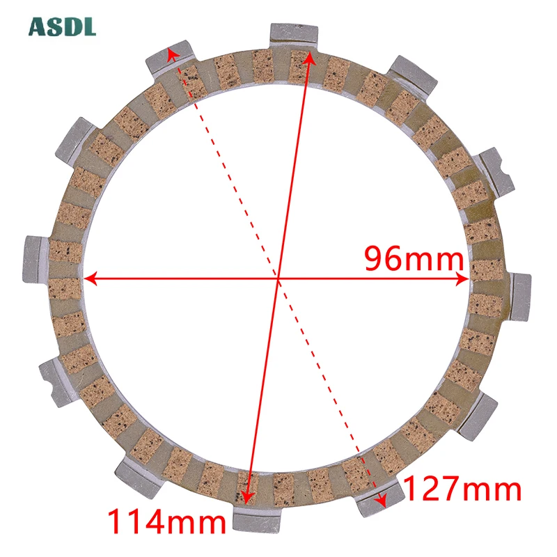 Motorcycle Friction Clutch Plate Kit For SUZUKI GP125 RG125 Gamma RM125 LT-F160 LTF160 LT-F250 LTF250 LTF LT-F 250 160 GP RG 125