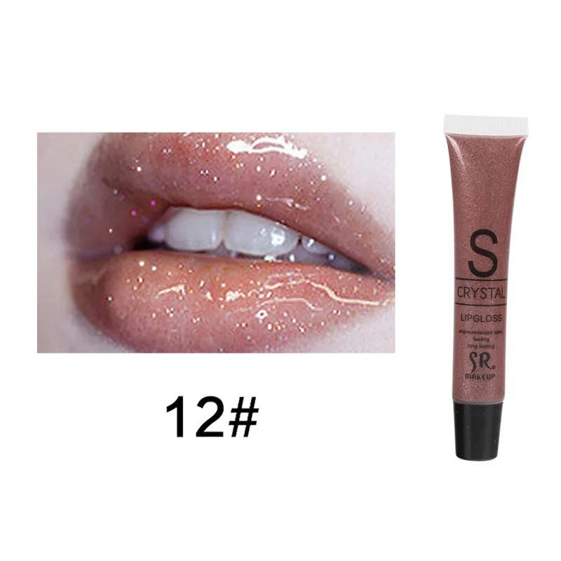 Glitter Liquid Lipstick Long Lasting Waterproof Moisturizing Candy Color Lip Gloss