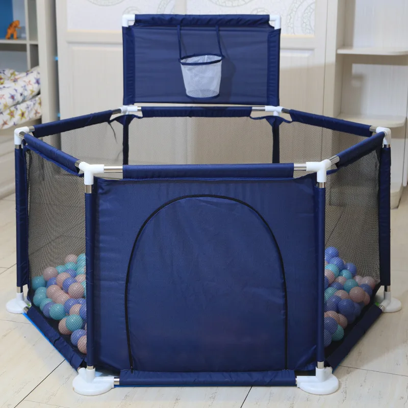 Corralito de bebé para niños, valla de seguridad portátil, barreras para piscina de bolas, aro de baloncesto para interiores