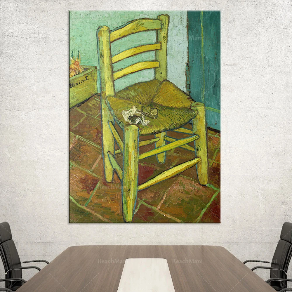 كرسي الأنابيب دي فنسنت فان جوخ-فنسنت (1888) - طباعة فنية peinture affiche decoration murale-Goff sich fumer du tabac، affiche c