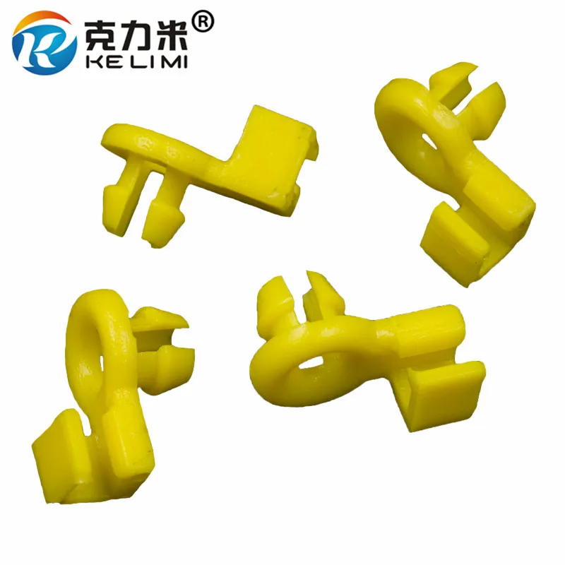 KE LI MI 50 Pieces Lock Buckle For Car Yellow Plastic Auto Door Side Lock Rod Fixed Clips