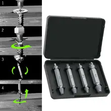 Double Side Screw Extractor Kit 4pcs #6