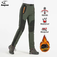 LNGXO, pantalones gruesos y cálidos de lana para invierno, pantalones impermeables para senderismo, senderismo, Camping, esquí, pantalones de concha suave, pantalones a prueba de viento para exteriores
