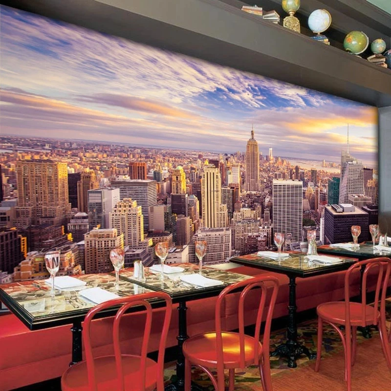 

Custom Modern New York City Building Landscape 3D Mural Photo Living Room Cafe Restaurant Creative Decor Wallpapers Waterproof