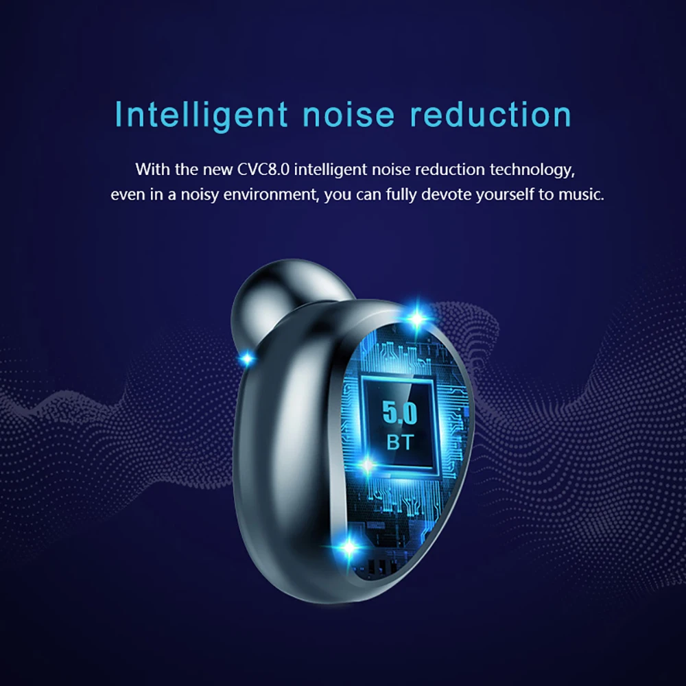 سماعة لاسلكية تعمل بالبلوتوث 5.0 TWS سماعة مع شاشة عرض الطاقة Led الرقمية Mpow في الأذن سماعات أذن استريو مع CVC8.0 و 2000mAh باور بانك