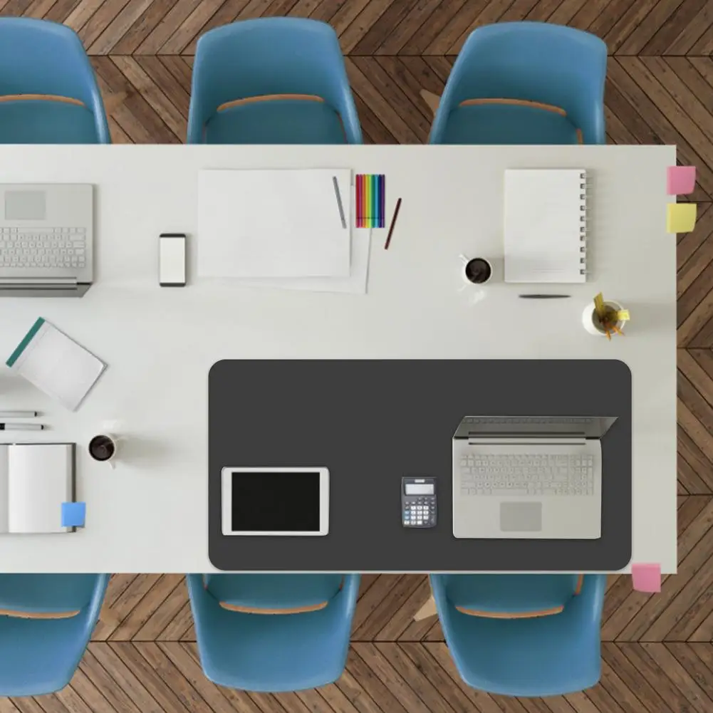 สองด้านขนาดใหญ่เมาส์ Pad เกมคอมพิวเตอร์คีย์บอร์ดกันน้ำ PU หนังโต๊ะทำงานลื่นตารางฝาครอบ