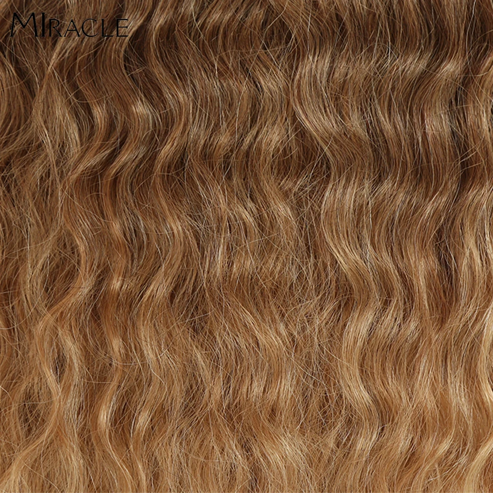 Loose Deep Wave Hair Bundles Extensions Ombre Hair Bundles 28Inch 120g Super Long Hair Synthetic Curly Wave Hair