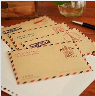 10 PCS Retro Postkarte Brief Mini Geschenke Umschlag Stationäre Lagerung Braun Kraft Papier Vintage Umschläge Schule Liefert