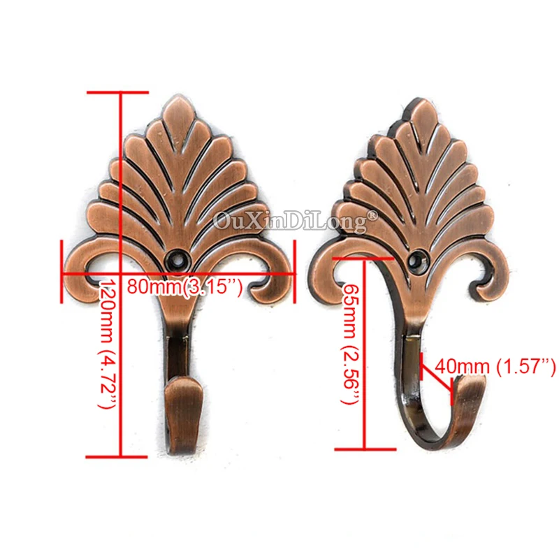 Brand New 1Pair European Solid Zinc Alloy Curtain Drapery Holdbacks Wall Tie Backs Hooks Clothes Coat Robe Hanger Hooks Durable