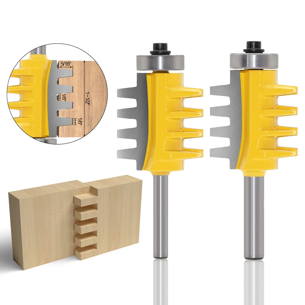 1pc 8mm 6mm 1/4 "gambo nuovissimo 2 denti regolabile dito comune Router Bit tenone Cutter grado industriale per strumento di legno