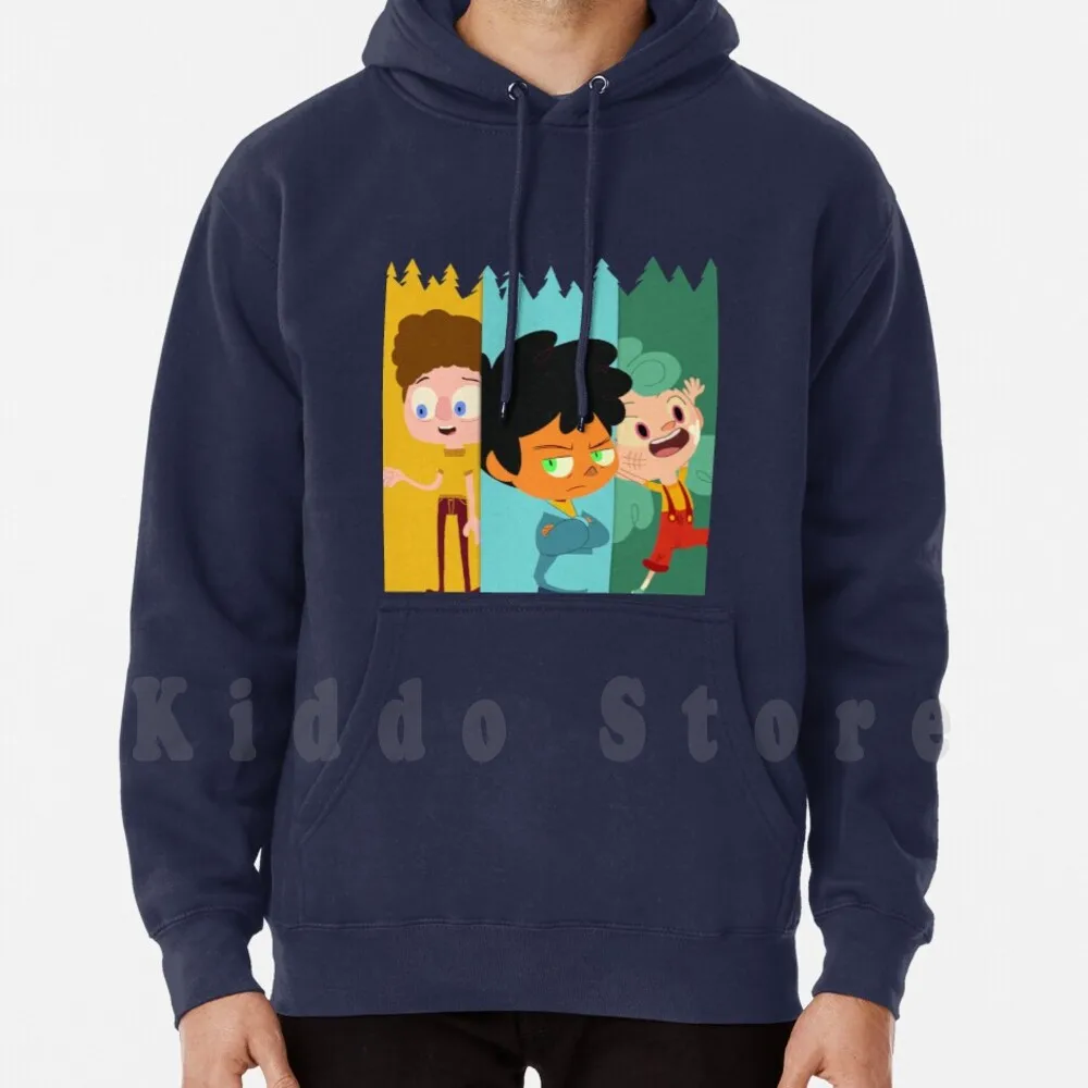 Max , Nikki , Neil Campbell Hoodies Long Sleeve Camp Camp Camp Teeth Max Neil Nikki Character Tv Youtube Show