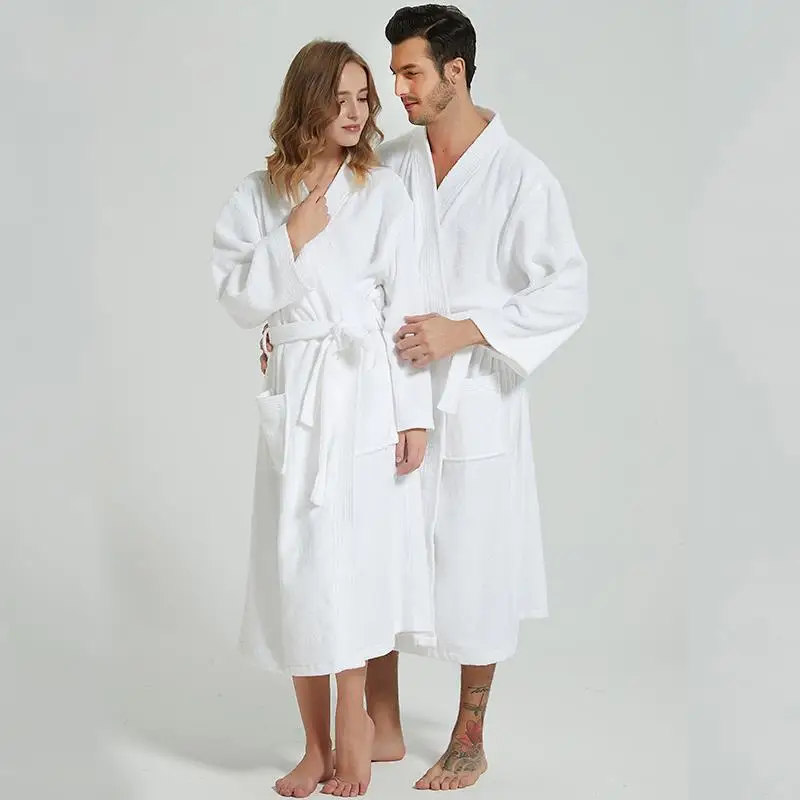 

bride robe Toweling Robe Homewear 100% Cotton Unisex Robe lovers Sleeprobe Double faced Terry Sleeprobe male Casual robe badjas