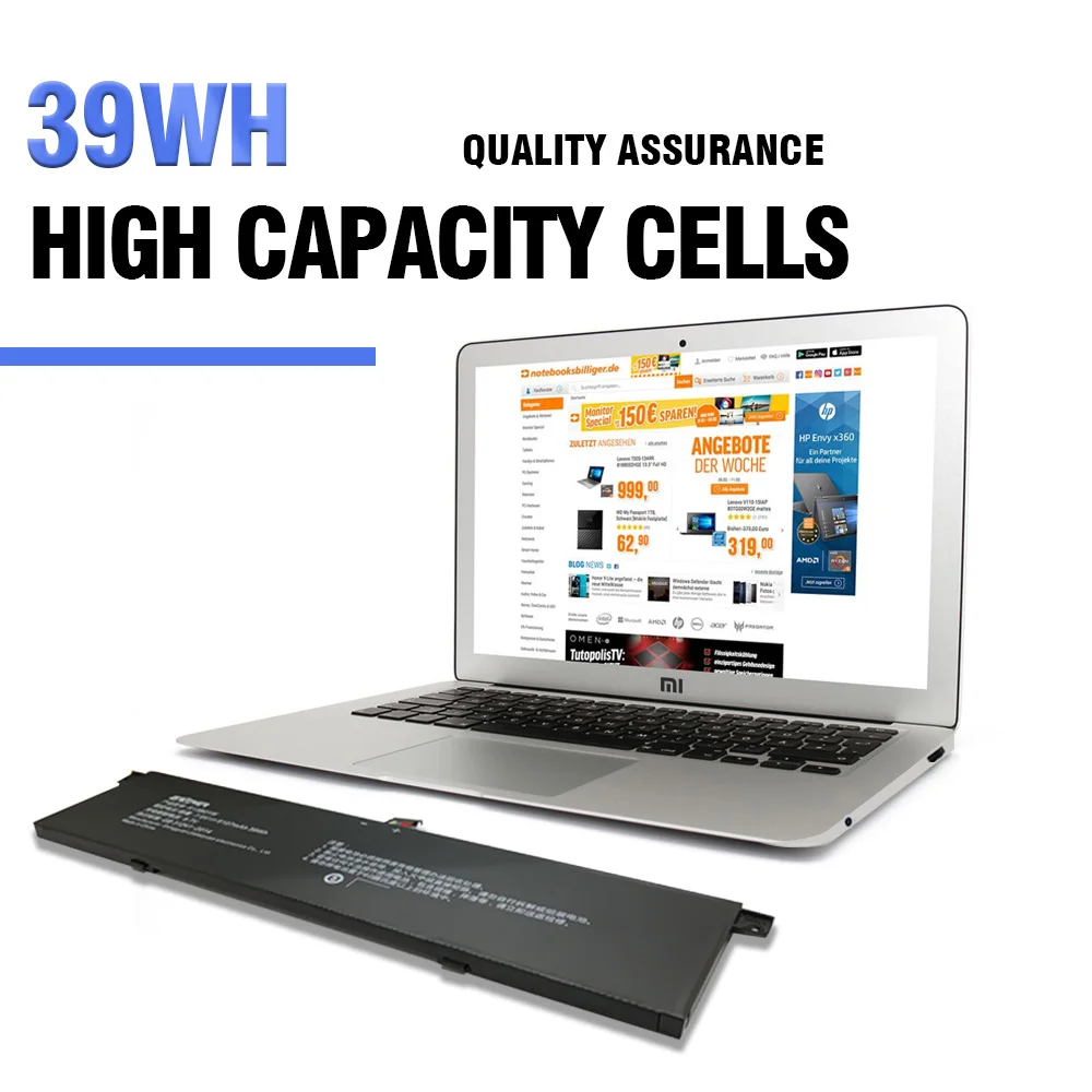 بطارية كمبيوتر محمول SKOWER R13B01W لبطاريات Xiaomi MI Air 13.3 بوصة للكمبيوتر اللوحي R13B02W