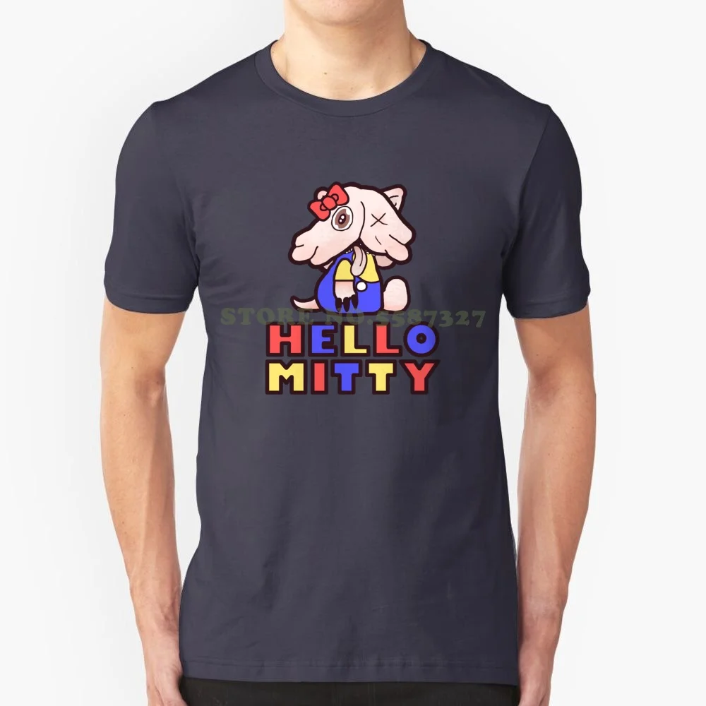 Hello Mitty Cool Design Trendy T-Shirt Tee Anime Cute Kawaii Made In Abyss Chibi Mitty Primary Colors Doodle Cat Body Horror