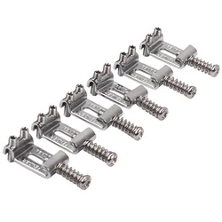 6Pcs Roller Tremolo Bridge Saddles System Replacement for Strat Stratocaster Tele Telecaster Electric Guitar for Fender