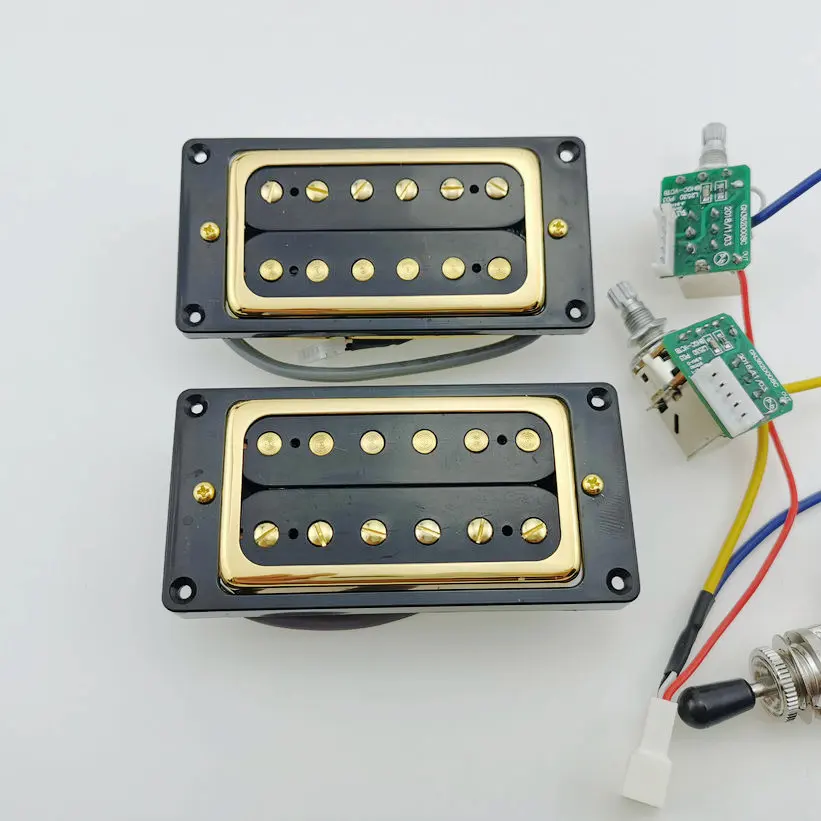 Humbucker Pickups with Pro Wiring Harness For  silver Cover 1 Set  Standard ProBucker N and B Electric Guitar Alnico