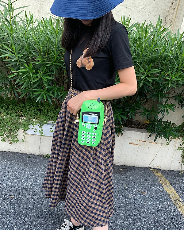 Funky Retro Del Telefono di Stile Delle Donne di Brevetto Borse In Pelle e Borse Tracolla A Catena Sacchetto di Casual Frizione Ragazze Sacchetto di