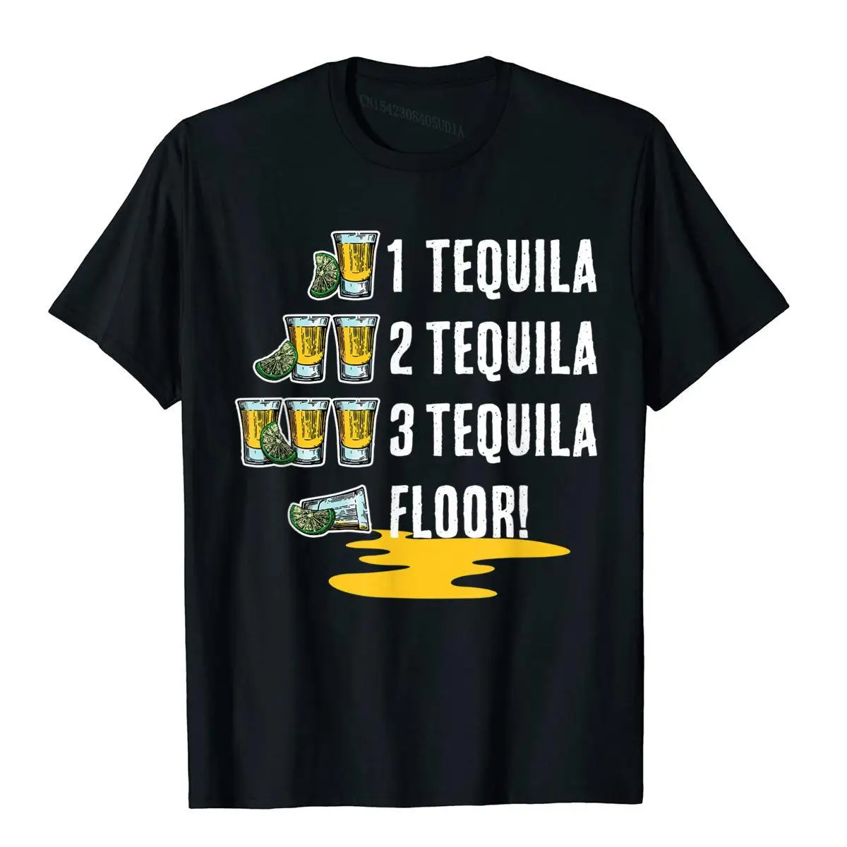 1 Tequila 2 Tequila 3 Tequila Floor Cinco De Mayo T-Shirt Tops Shirt Family Print Cotton Men T Shirts Cosie Kawaii