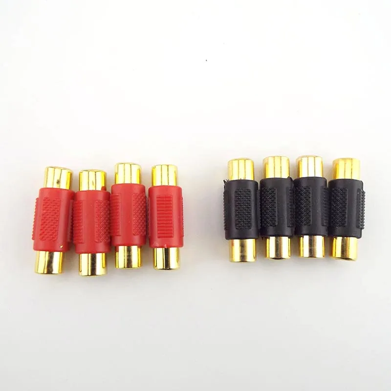 2/5/10pcs video Rca female to female Connector Rca couple dual female Audio Adapter Plug for CCTV AV cable extend B1