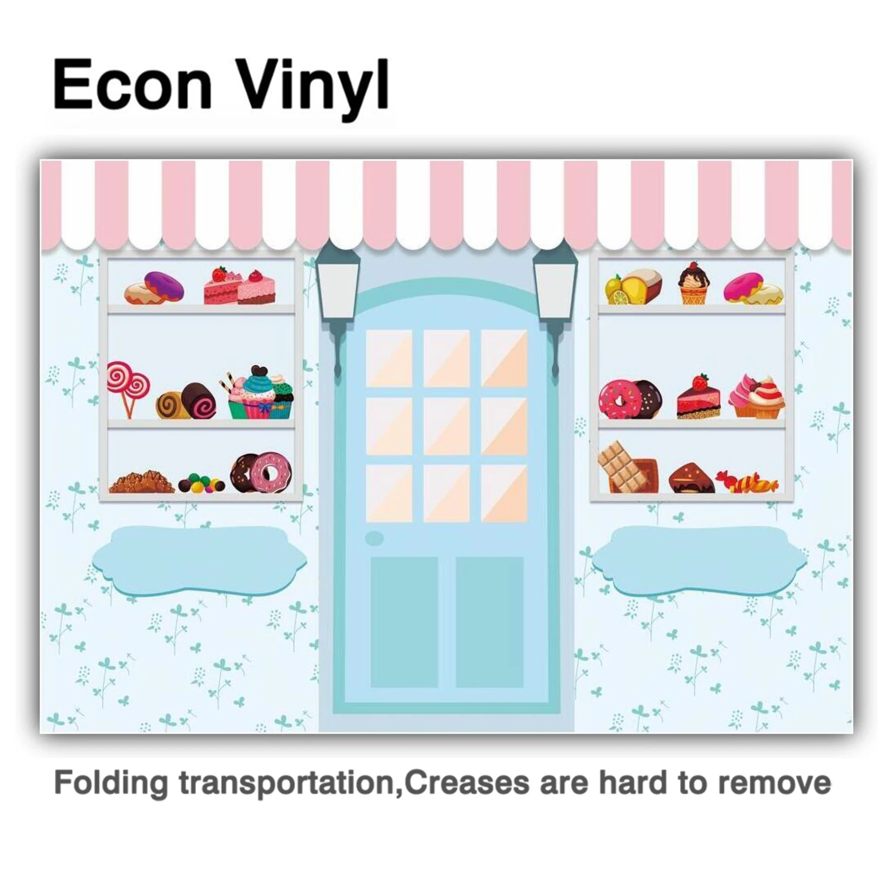 Allenjoyキャンディーショップ壁紙ベビーシャワーアイスクリームケーキデザートパーティー用品キャンディーバー子供の誕生日photobooth photozone