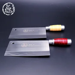 Chinese Forged Slicing Butcher Knife Handmade Kitchen Tool Chef Wide Butcher Knife Razor Sharp Meat Fish Vege Non-slip Handle