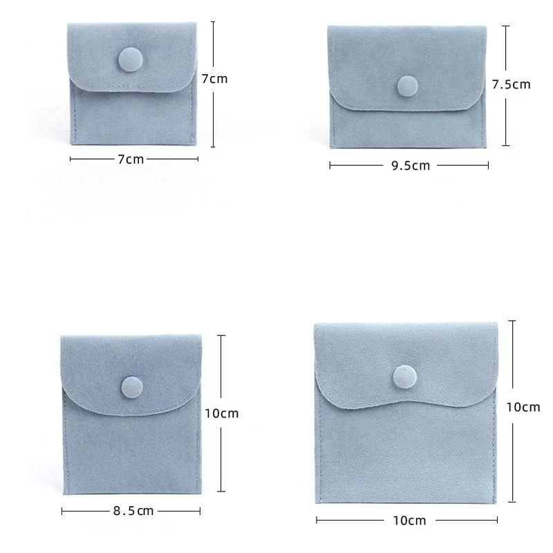 

Factory Price Thicken Travel Storage Bag Snap Button Jewelry Bag Flannel Bag Ring Earring Necklace Bag Small Jewelry Storage Bag