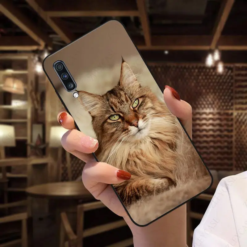 pet maine coon cat funda Phone Cover For Samsung Galaxy A12 A13 A14 A20S A21S A22 A23 A32 A50 A51 A52 A53 A70 A71 A73 5G Cases