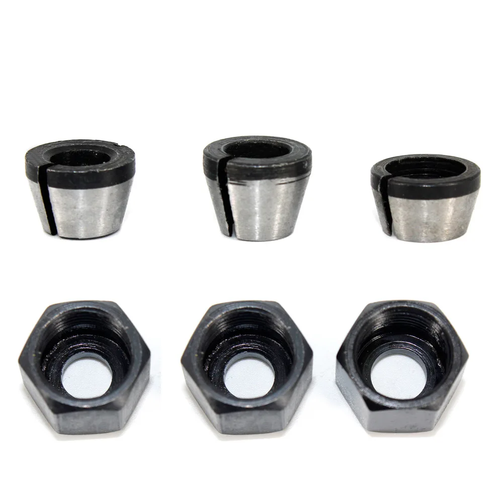 6MM 6.35MM 8MM Woodworking Shank Milling Cutter Collet Chuck Engraving Pemangkasan Milling Cutter untuk Router Bit Kayu